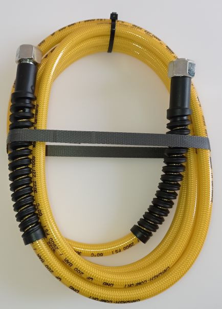 Image of Nagynyomású tömlő önkiszolgáló mosóhoz, ultrakönnyű, sárga, 4m, 1/4"